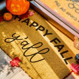 Happy Fall Y'all Doormat - Porch Decor Home Welcome Mat Rug Door Decorations Seasonal - thumbnail 3
