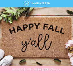 Happy Fall Y'all Doormat - Porch Decor Home Welcome Mat Rug Door Decorations Seasonal - thumbnail 1