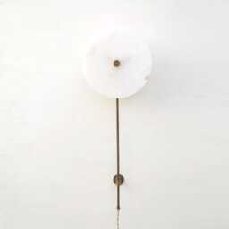 Plug-In Alabaster Wall Sconce, Brass Sconce Light, Light, Ul Listed No.0156 - thumbnail 1