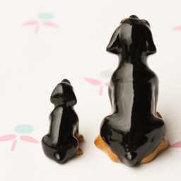 Set Of 4 Ceramic Rottweiler Dog Figurines - Handmade Glazed Animal Ornaments For Pet Lovers - thumbnail 4