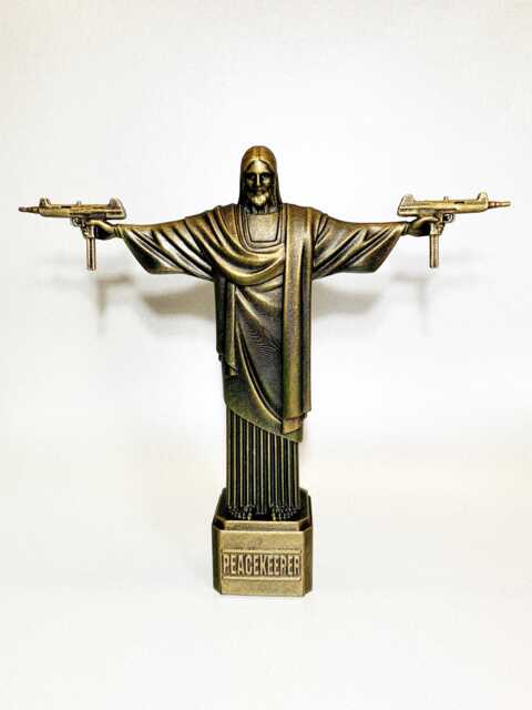 Christ The Redeemer Peace Be With You - Jesus Statue Pop Art Resin - image 1