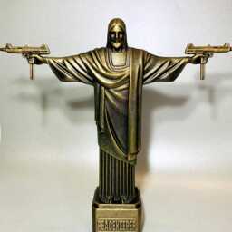 Christ The Redeemer Peace Be With You - Jesus Statue Pop Art Resin - thumbnail 4