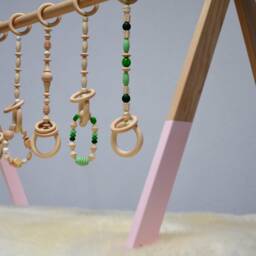Twin Baby Gym, Sturdy Activity Arch, Gym Frame Only, Solid Wood Montessori Toy, Easy Foldable, Fast Shipping - thumbnail 2