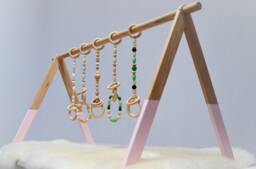 Twin Baby Gym, Sturdy Activity Arch, Gym Frame Only, Solid Wood Montessori Toy, Easy Foldable, Fast Shipping