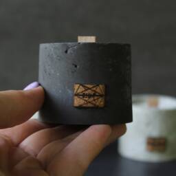 Mini Concrete Candles, Pure Soy Wax Unscented Candle, Minimalist Zen Decor - Eightpluse Studio - thumbnail 2