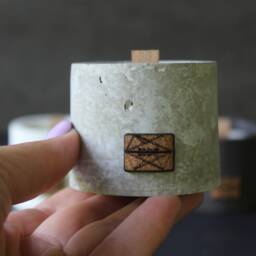 Mini Concrete Candles, Pure Soy Wax Unscented Candle, Minimalist Zen Decor - Eightpluse Studio - thumbnail 3