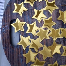 Holiday Decor, Gold Star Garland, Silver New Years Eve, Modern Christmas, Home Table Decor - thumbnail 2