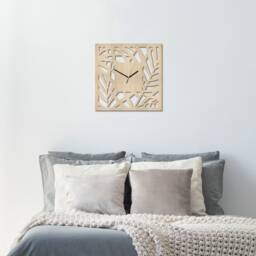 Birch Plywood Wall Clock Palermo Silent Decor - 15 1/2 Inch - thumbnail 2