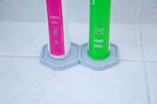 Marble Grey Toothbrush Stand Family Organizer Holder, Marble Decor - image 1