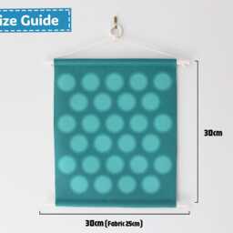 Teal Pin Grid Banner - Faded Circle Enamel Wall Hanging - Collector Display Fabric - thumbnail 2