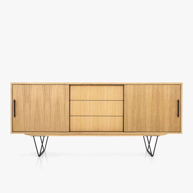 Mid-Century Sideboard, Dresser, Commode, Credenza Made Of Oak Vaneer - Livlo D-S05 - image 1