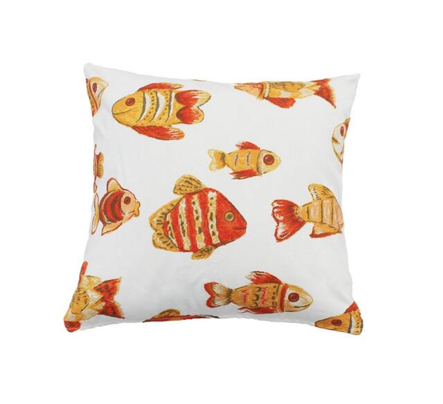 Fish Outdoor Pillow Cover - Orange & Yellow - image 1