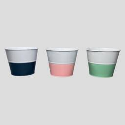 Pink, Blue & Green Metal Plant Pots - Fits 12cm - thumbnail 2