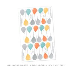 Balloons 30 Count - Fabric Wall Decal Nursery Daydreams Collection Neutral Mej - thumbnail 2
