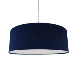 Extra Large Navy Blue Velvet Lampshade With Diffuser - thumbnail 1