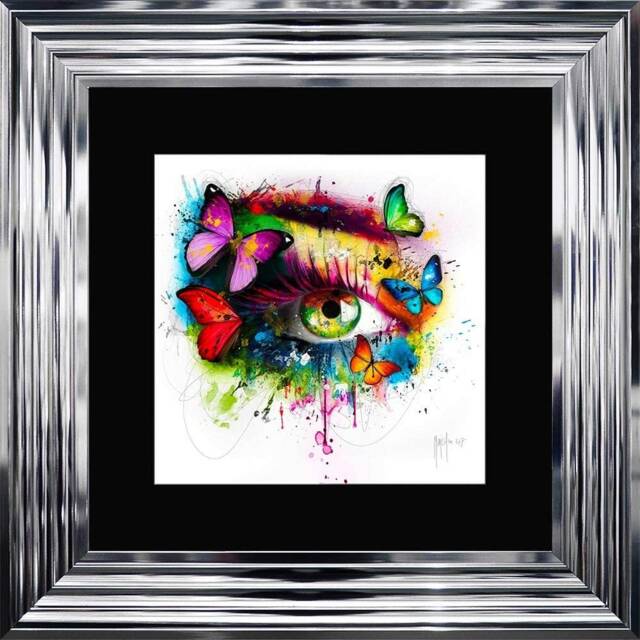 Patrice Murciano Wall Art - Butterfly Eye 2 Framed Print With Border - 55cm X 55cm Choice Of Frame Colour - image 1