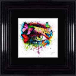 Patrice Murciano Wall Art - Butterfly Eye 2 Framed Print With Border - 55cm X 55cm Choice Of Frame Colour - thumbnail 2