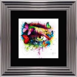 Patrice Murciano Wall Art - Butterfly Eye 2 Framed Print With Border - 55cm X 55cm Choice Of Frame Colour - thumbnail 3