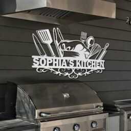 Custom Kitchen Metal Wall Art, Personalized Signs, Decor, Sign, Housewarming Gift, Kitchen Decoration - thumbnail 1