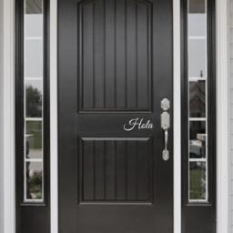 Welcome, Hola, Hello, Bonjour, Front Door - Entryway Or Wall Vinyl Decal Sticker - Great Gift Idea/Home Decor - thumbnail 3