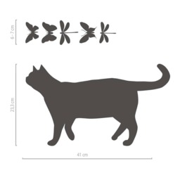 Etched Cat & Butterfly Window Decal Nursery Glass Sticker - thumbnail 2