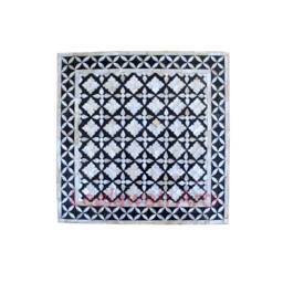 Handmade Mother Of Pearl Inlay Center Table Black Iron Legs - thumbnail 3