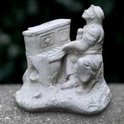 Concrete Street Pianist With Animals Statue Musician Garden Sculpture Piano Player Ornament Outdoor Music Decor Cement - thumbnail 1