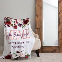 Christmas Gift For Mom, Grandma & Mom Present, We Love You Blanket, From Kids Wife, Grandparent - thumbnail 2