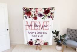 Christmas Gift For Mom, Grandma & Mom Present, We Love You Blanket, From Kids Wife, Grandparent
