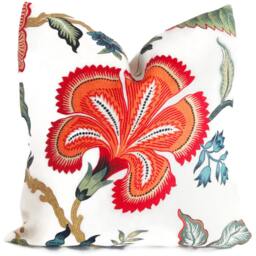 Schumacher Hot House Floral Pillow Cover Orange Spark Designer Throw - thumbnail 3