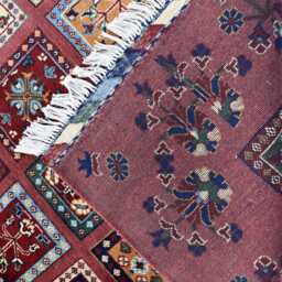 Handmade Afghan Wool Rug Geometric Patchwork Tribal Carpet - 10.6 X 6.10 Ft - thumbnail 4