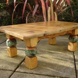 Rustic, Solid Wood Coffee Table - thumbnail 2