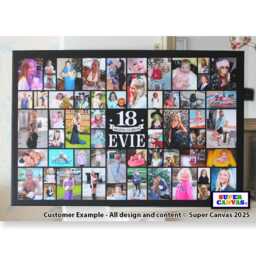 Happy Birthday Any Age Wife Husband Friend Son Daughter Personalised Picture Photo Party Display Board Framed Canvas Print Gift - thumbnail 3