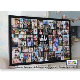 Happy Birthday Any Age Wife Husband Friend Son Daughter Personalised Picture Photo Party Display Board Framed Canvas Print Gift - thumbnail 2