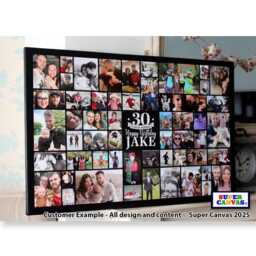 Happy Birthday Any Age Wife Husband Friend Son Daughter Personalised Picture Photo Party Display Board Framed Canvas Print Gift - thumbnail 1