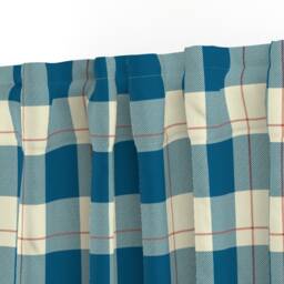 Plaid Curtain Panel - Buffalo Check Farmhouse Country Nursery Blue Tartan Custom French By The_Lemon_Bee - thumbnail 3