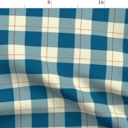 Plaid Curtain Panel - Buffalo Check Farmhouse Country Nursery Blue Tartan Custom French By The_Lemon_Bee - thumbnail 4