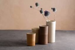Pottery Vase, Ceramic Vase For Flowers, Modern Gift, Gray Minimalist Pottery, Stoneware Unique - thumbnail 1