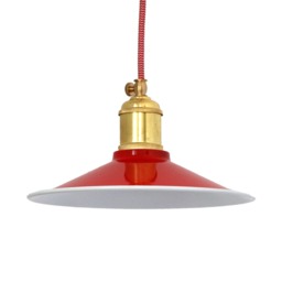 Handmade Red Pendant Light Industrial Fixture For Bar, Pub Rustic Hanging Cone Spun Pendant Lighting Lamp - thumbnail 1
