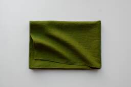 Large Green Linen Beach Towel, Absorbent Travel Sarong