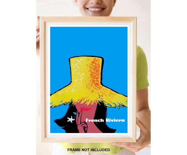 Reprint Of A Vintage 1960S Travel Poster For The French Riviera - image 1