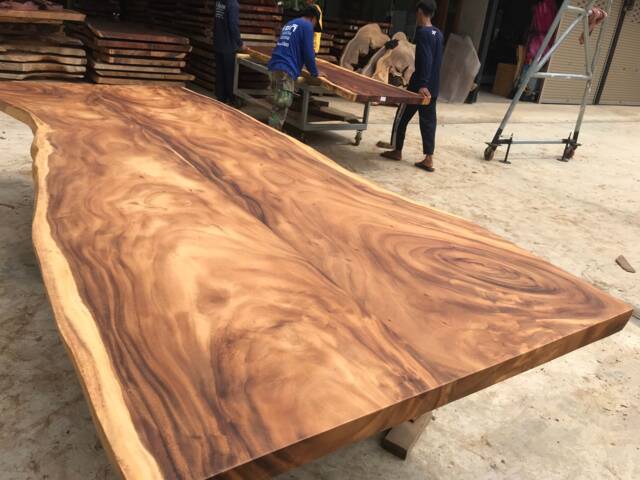 12Ft Acacia Live Edge Dining Table - Solid Wood Conference - image 1