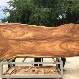 12Ft Acacia Live Edge Dining Table - Solid Wood Conference - thumbnail 3
