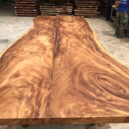 12Ft Acacia Live Edge Dining Table - Solid Wood Conference - thumbnail 2