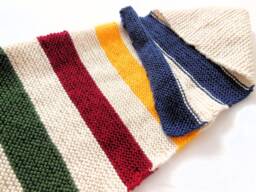 "Knitting Pattern, Bunting Bag, Hooded Knitted Bag Pattern, Baby Blanket, ""Hudson Bay" - thumbnail 1