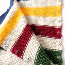 "Knitting Pattern, Bunting Bag, Hooded Knitted Bag Pattern, Baby Blanket, ""Hudson Bay" - thumbnail 4
