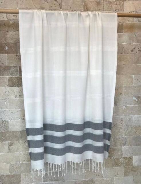 Large Bamboo Terry Beach Towel, Turkish Peshtemal, Hand Loomed - image 1