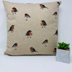 Red Robin Cushion Cover, Cushion, Gift For Her, Bird Lovers Gift, Christmas Lovers, Letterbox - thumbnail 3