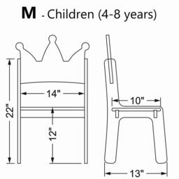 Princess Crown Chair For Girls Room Wooden Kids Personalized Toddler Montessori Furniture - thumbnail 4