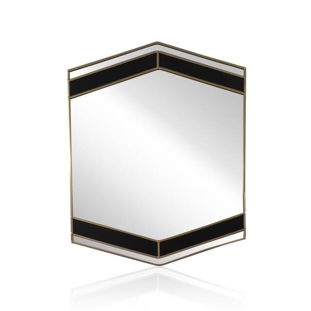 Art Deco Wall Mirror, Bathroom Gold Mirror - image 1